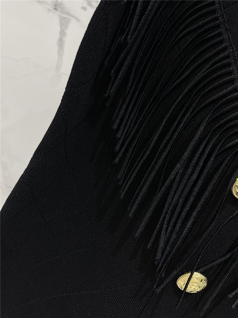 Balmain round neck button-down knit dress replica clothing sites