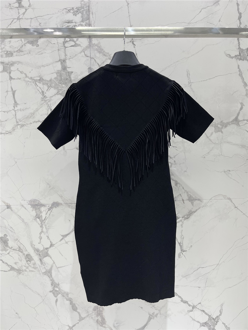 Balmain round neck button-down knit dress replica clothing sites