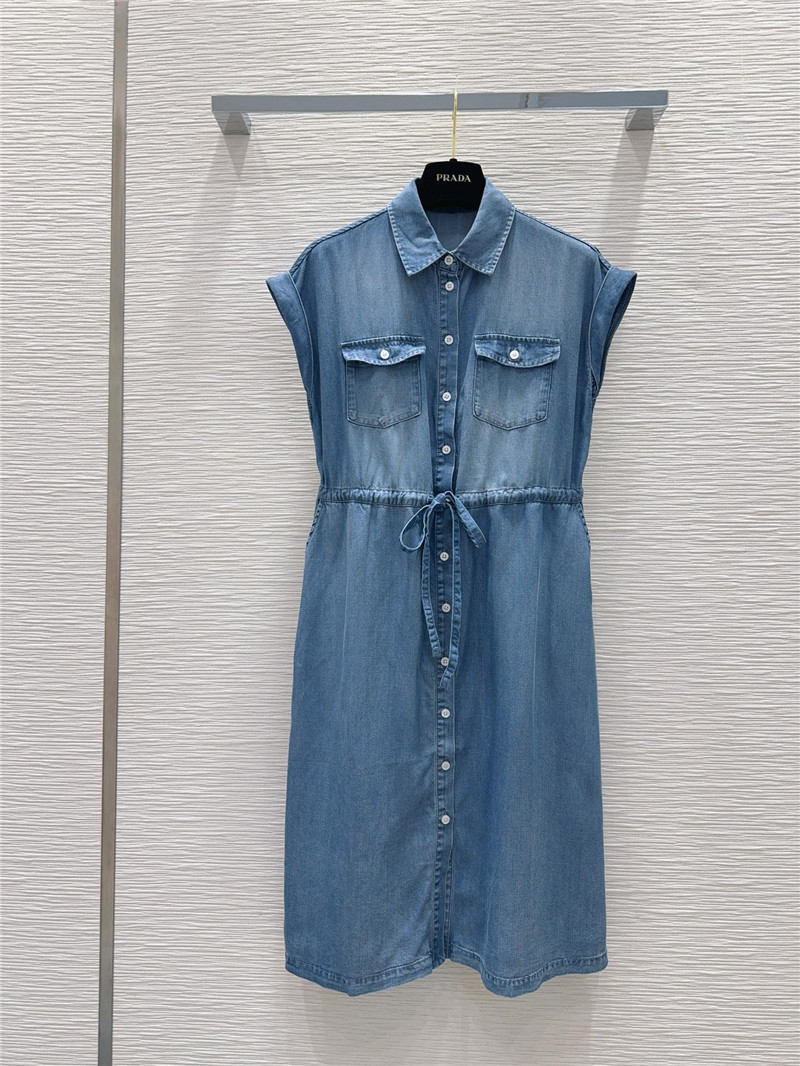 prada vintage denim dress replica designer clothes