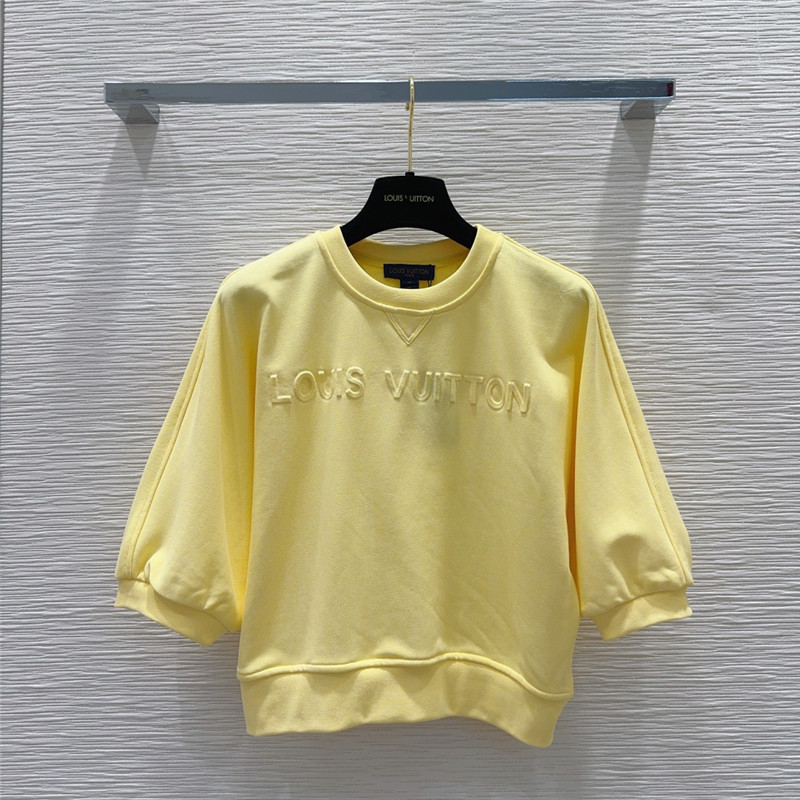 louis vuitton LV five-quarter sleeve top + shorts set replica clothes