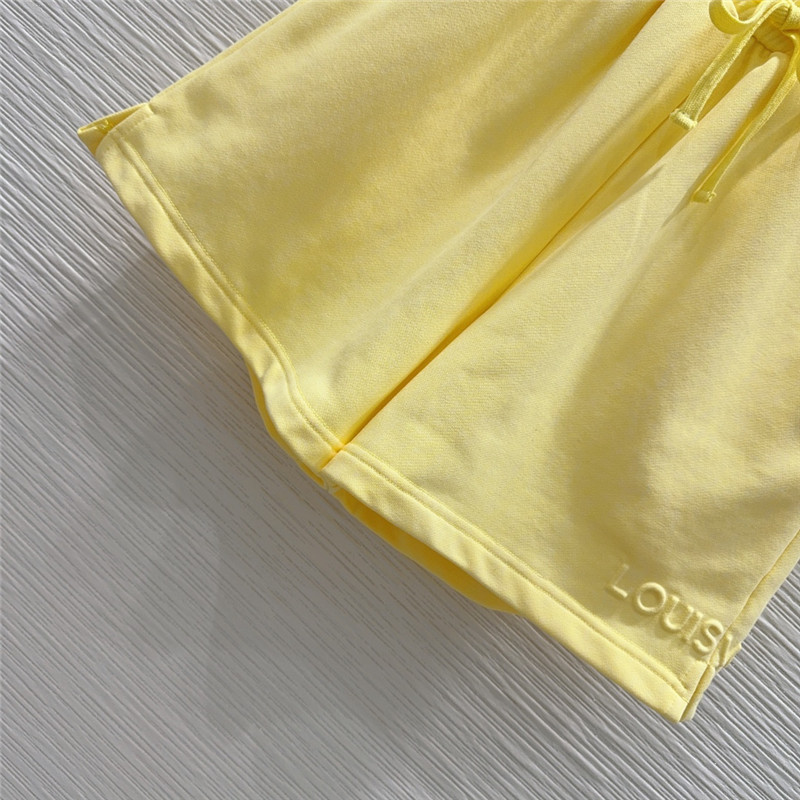 louis vuitton LV five-quarter sleeve top + shorts set replica clothes