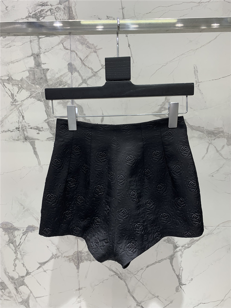 YSL camellia embossed high waist shorts replica d&g clothing