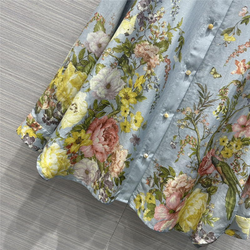 Zimm high-end mulberry silk cotton printed shirt replica clothing