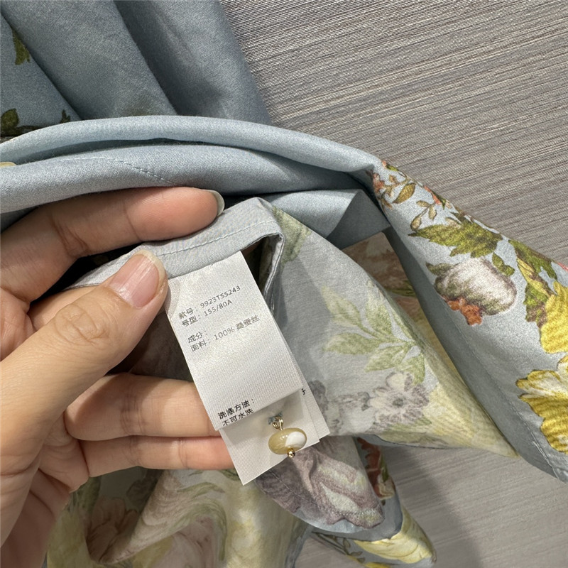 Zimm high-end mulberry silk cotton printed shirt replica clothing