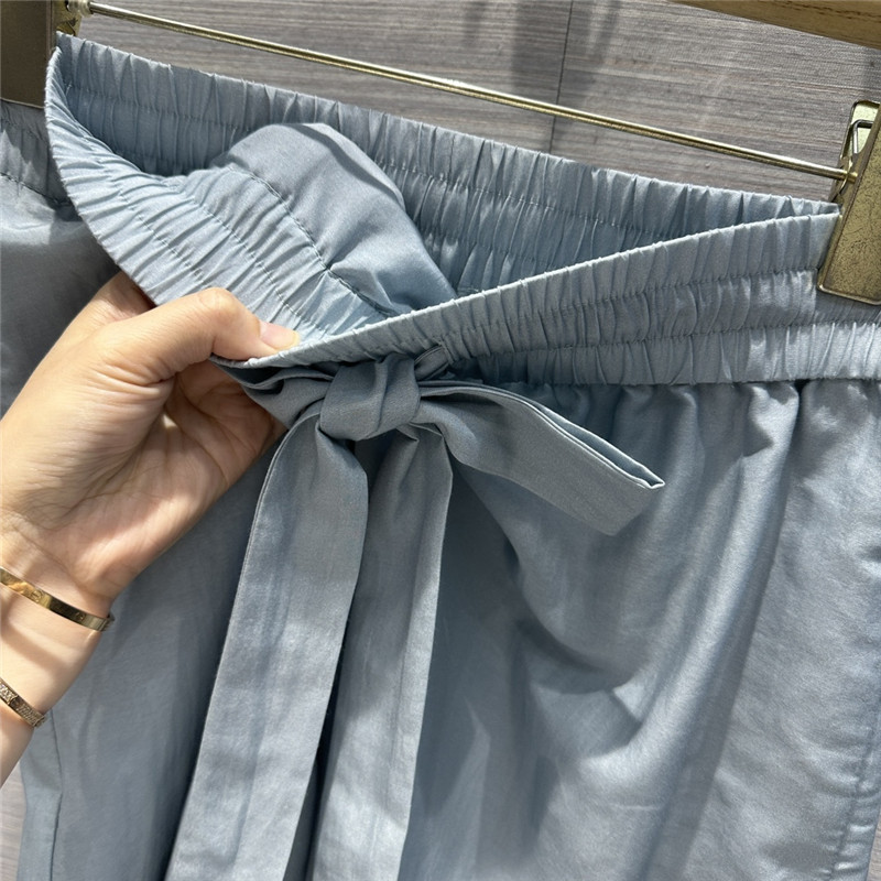 Zimm silk and cotton printed wide-leg pants replica clothes