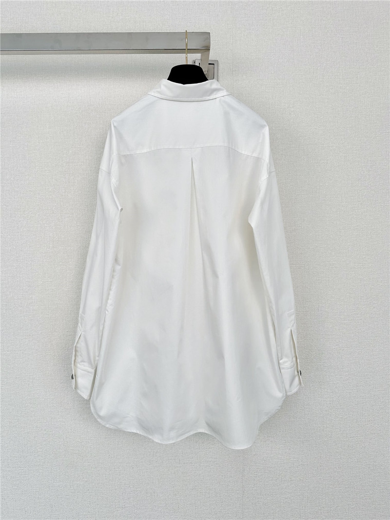 Ch**el metal button lapel shirt replica clothing