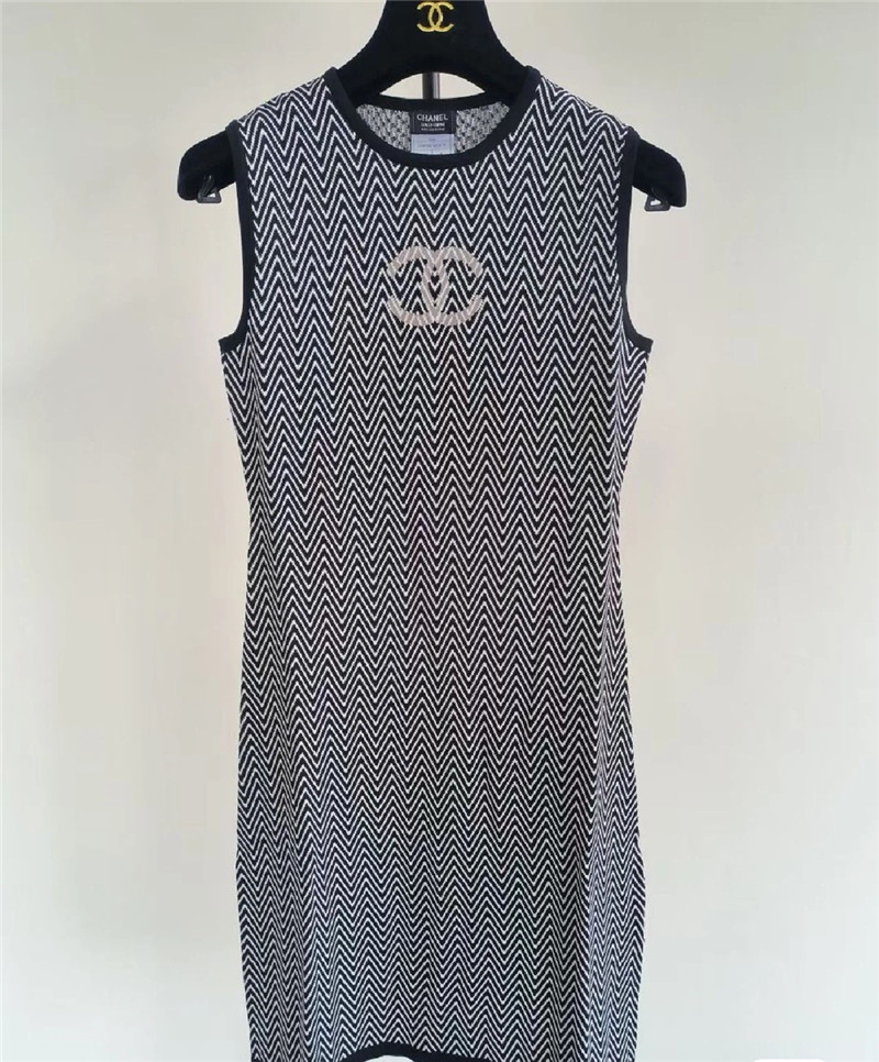 Chanel sleeveless dress replica designer clothes