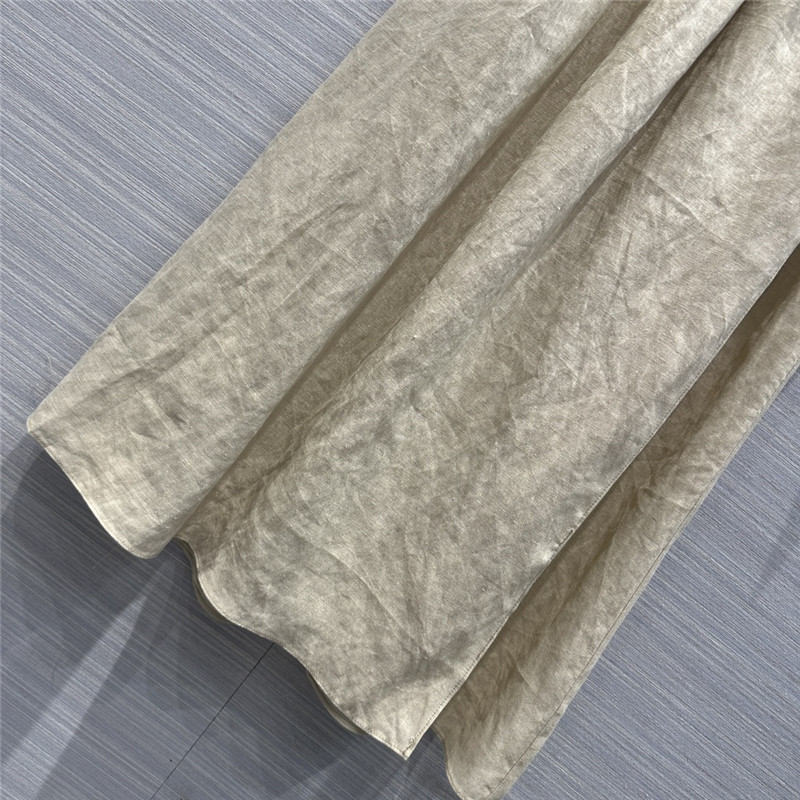 L0r0 P1ana cotton and linen lace-up maxi dress replica clothing