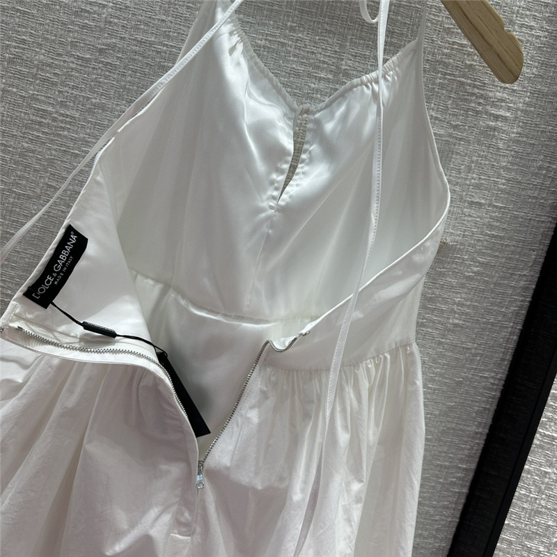 Dolce & Gabbana d&g backless white dress replica clothing