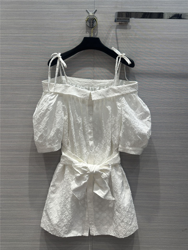 louis vuitton LV one shoulder tie shirt dress replica clothing