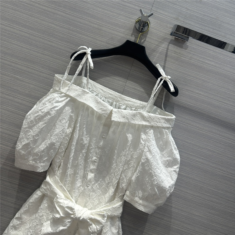 louis vuitton LV one shoulder tie shirt dress replica clothing