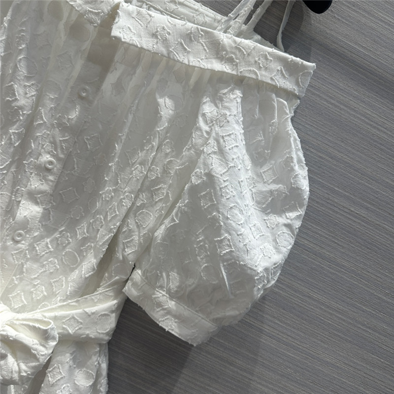 louis vuitton LV one shoulder tie shirt dress replica clothing