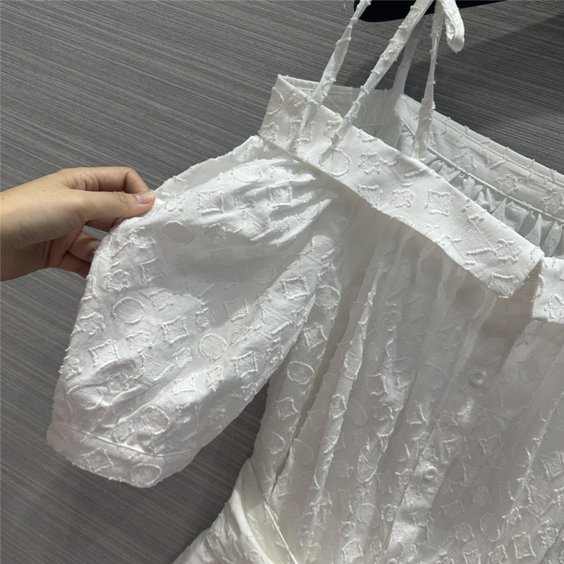 louis vuitton LV one shoulder tie shirt dress replica clothing