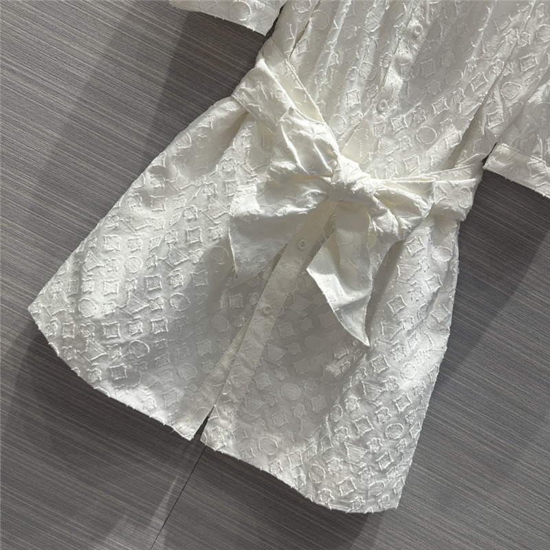 louis vuitton LV one shoulder tie shirt dress replica clothing