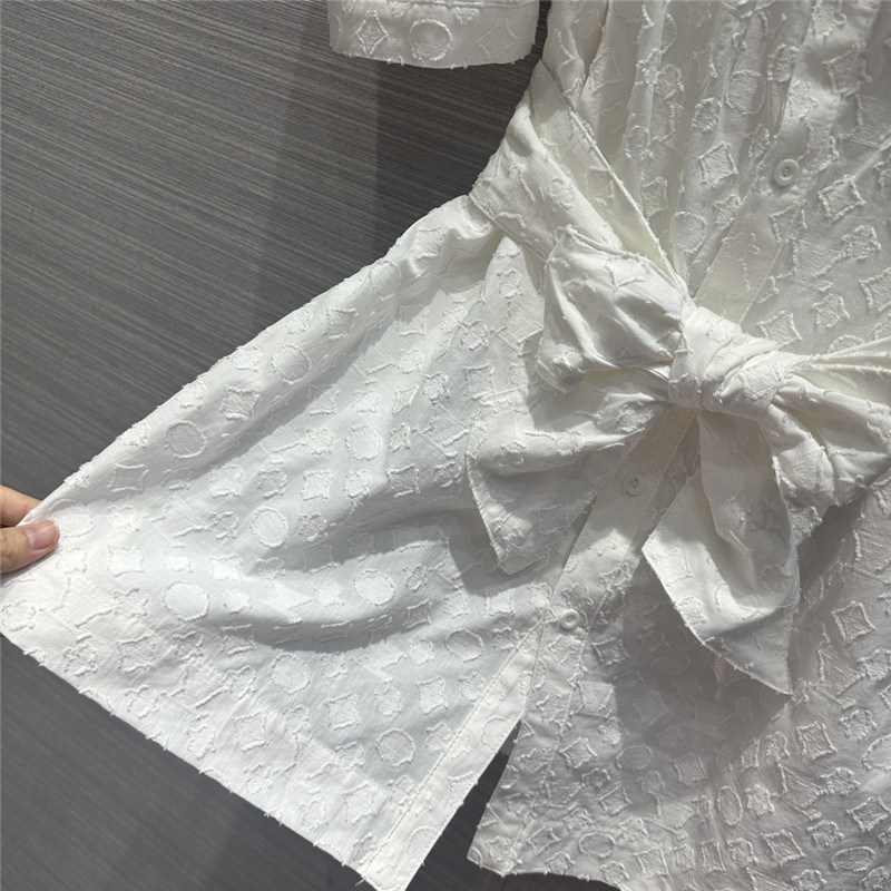 louis vuitton LV one shoulder tie shirt dress replica clothing