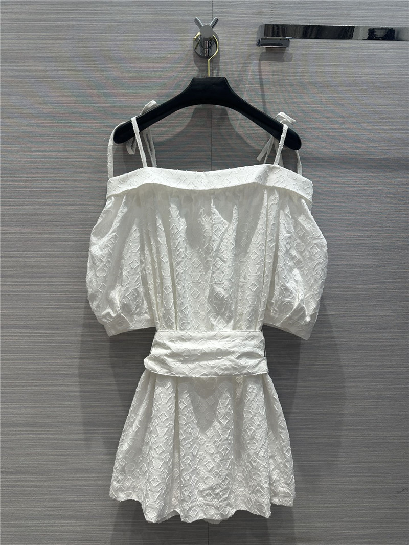 louis vuitton LV one shoulder tie shirt dress replica clothing