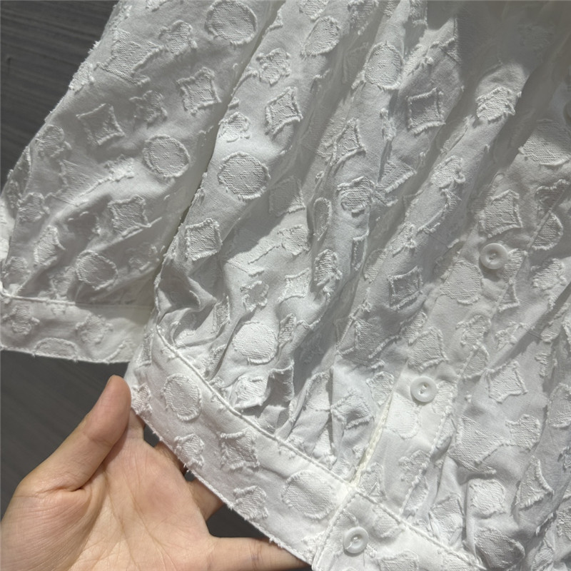 l0vis Vvtt0n monogram fil coupé off-the-shoulder blouse