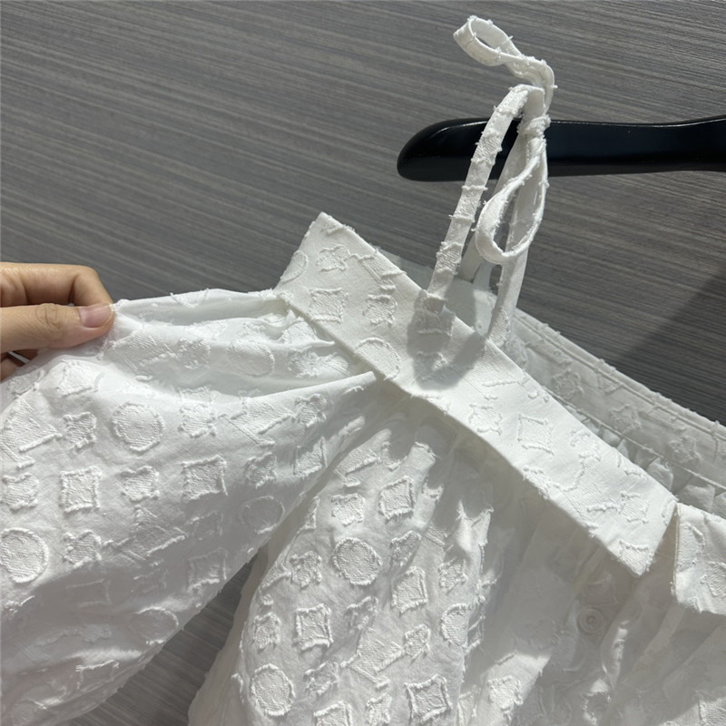 l0vis Vvtt0n monogram fil coupé off-the-shoulder blouse