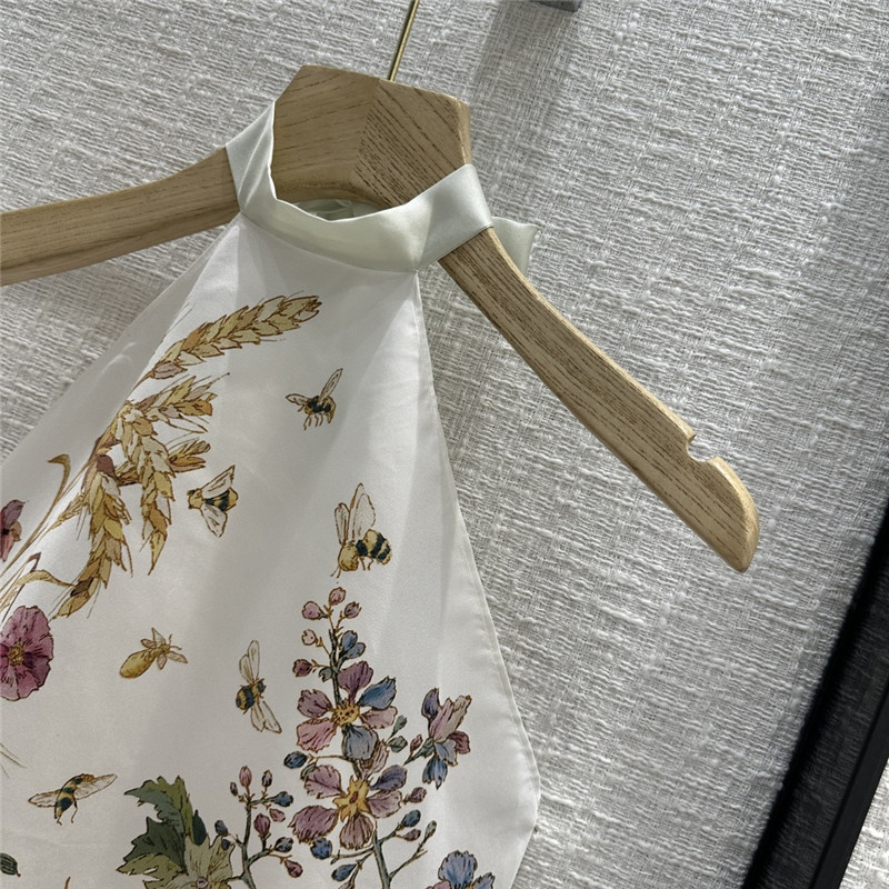 D10r silk printed halterneck vest replica clothing