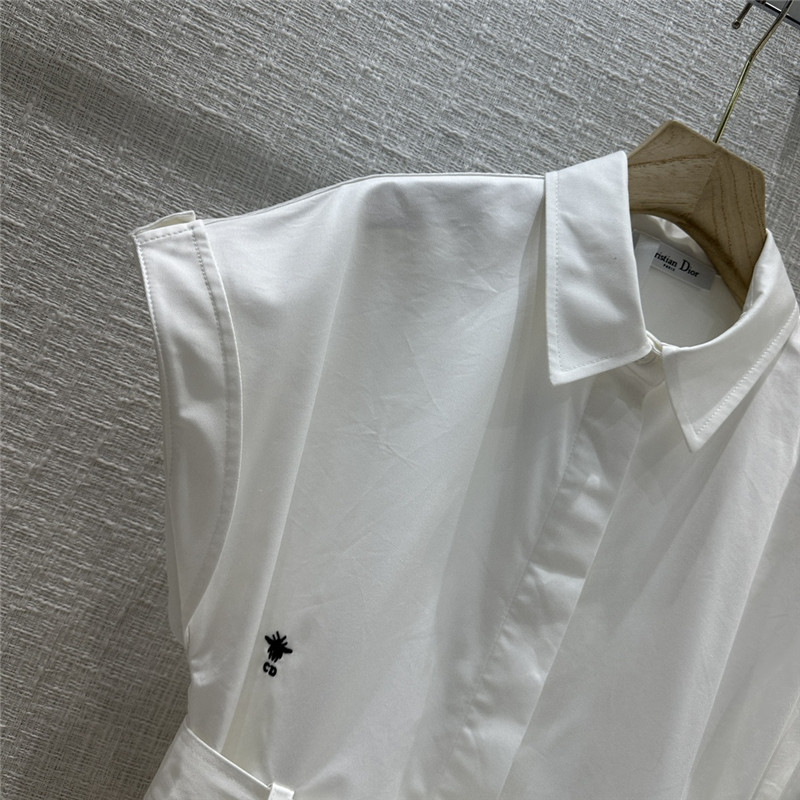 D10r small collar waist long dress replica designer clothes