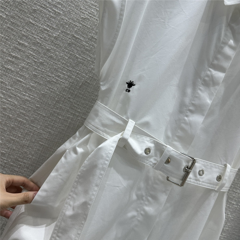 D10r small collar waist long dress replica designer clothes