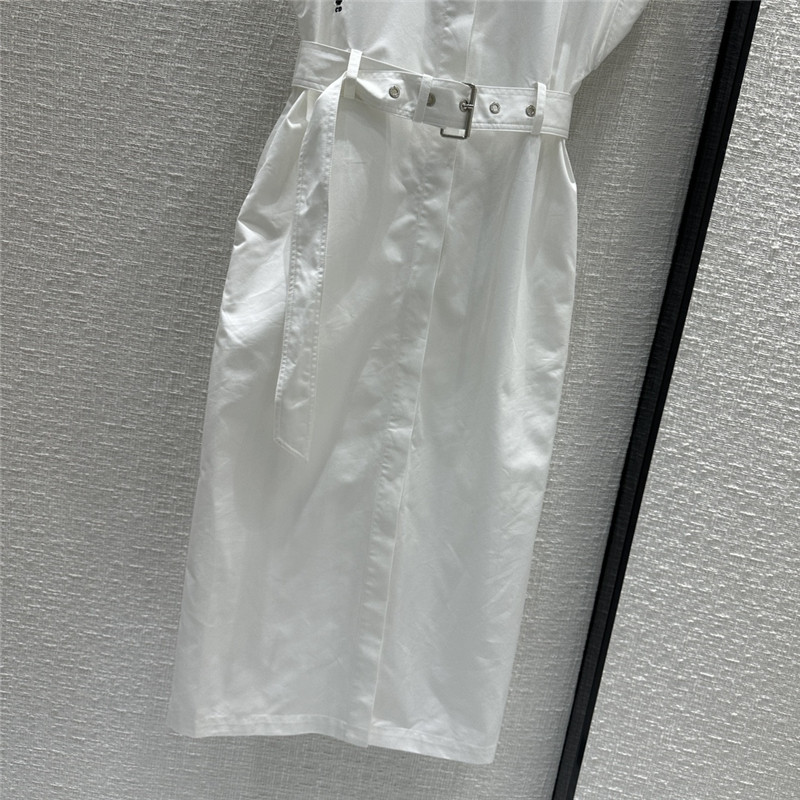 D10r small collar waist long dress replica designer clothes