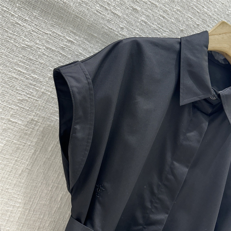 D10r small collar waist long dress replica designer clothes