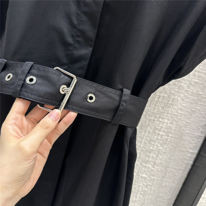 D10r small collar waist long dress replica designer clothes