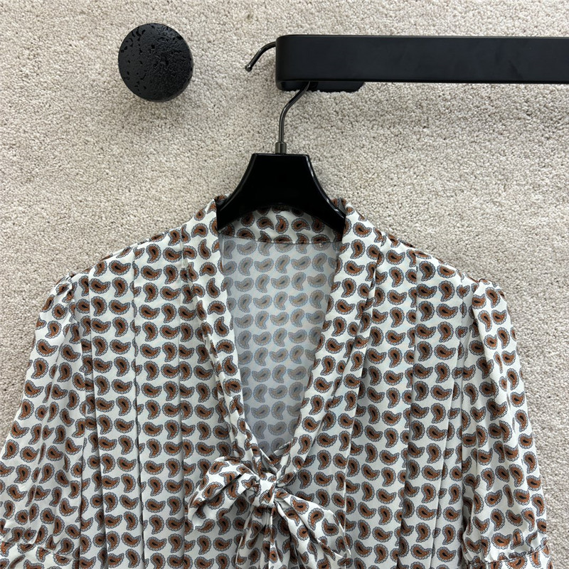 M1um1u v-neck pleated dress replicas clothes