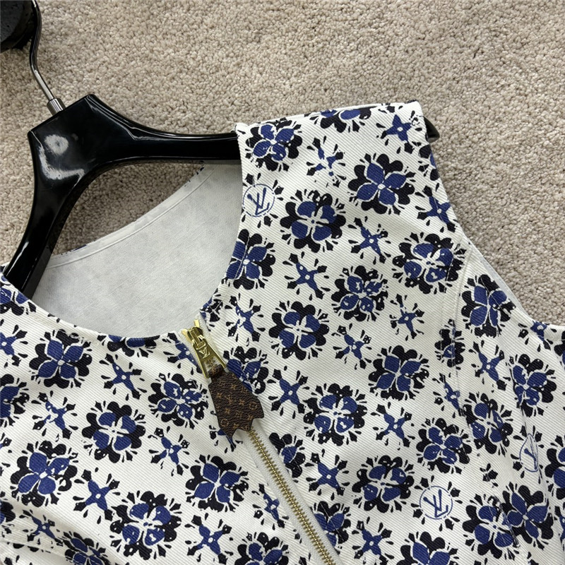 l0vis Vvtt0n lv vintage printed vest dress replicas clothes