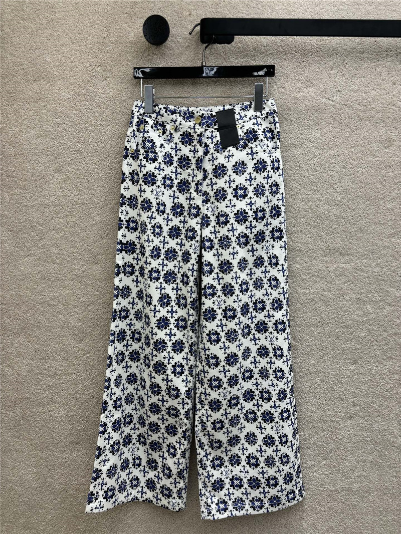 louis vuitton LV high waist wide leg pants replica designer clothes