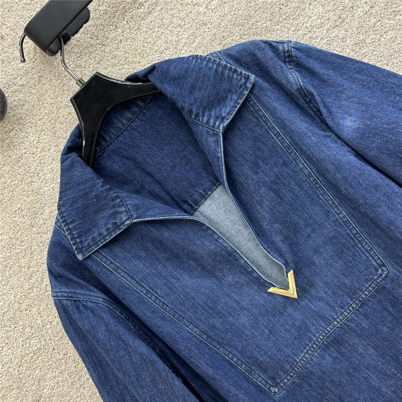 Va1e*ntin0 denim pleated dress replica designer clothes