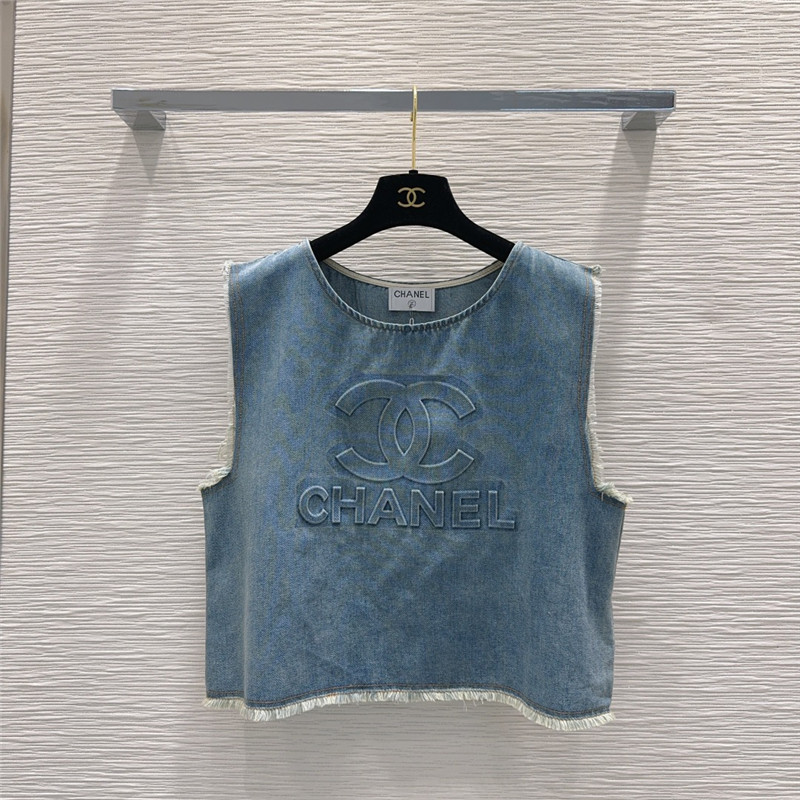 Ch**el tannin washed denim suit cheap replica designer clothes