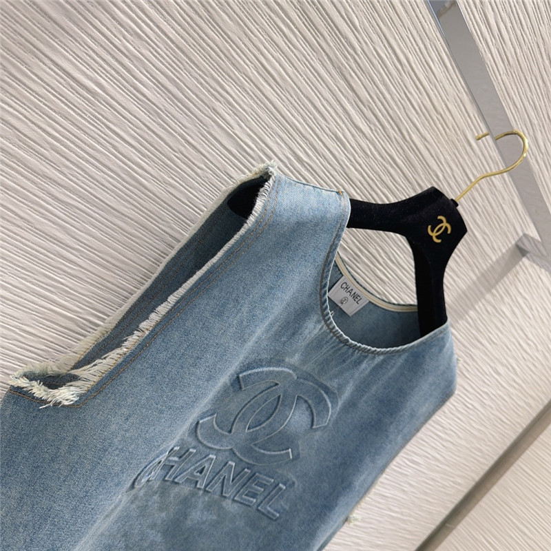 Ch**el tannin washed denim suit cheap replica designer clothes