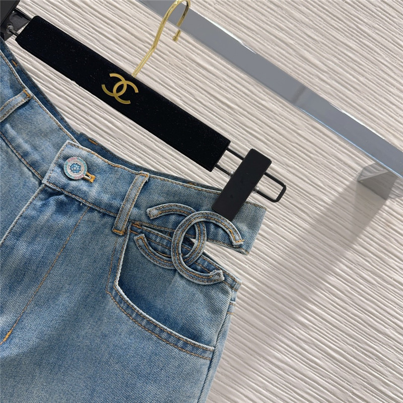 Ch**el tannin washed denim suit cheap replica designer clothes