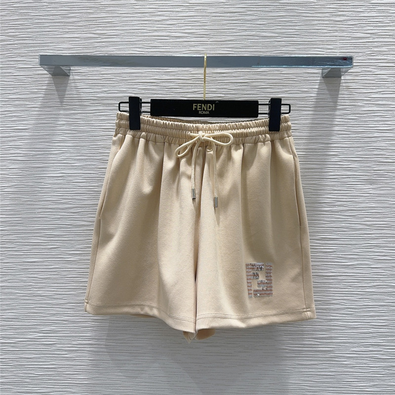 F**di hooded sweatshirt + sports shorts set replicas clothes