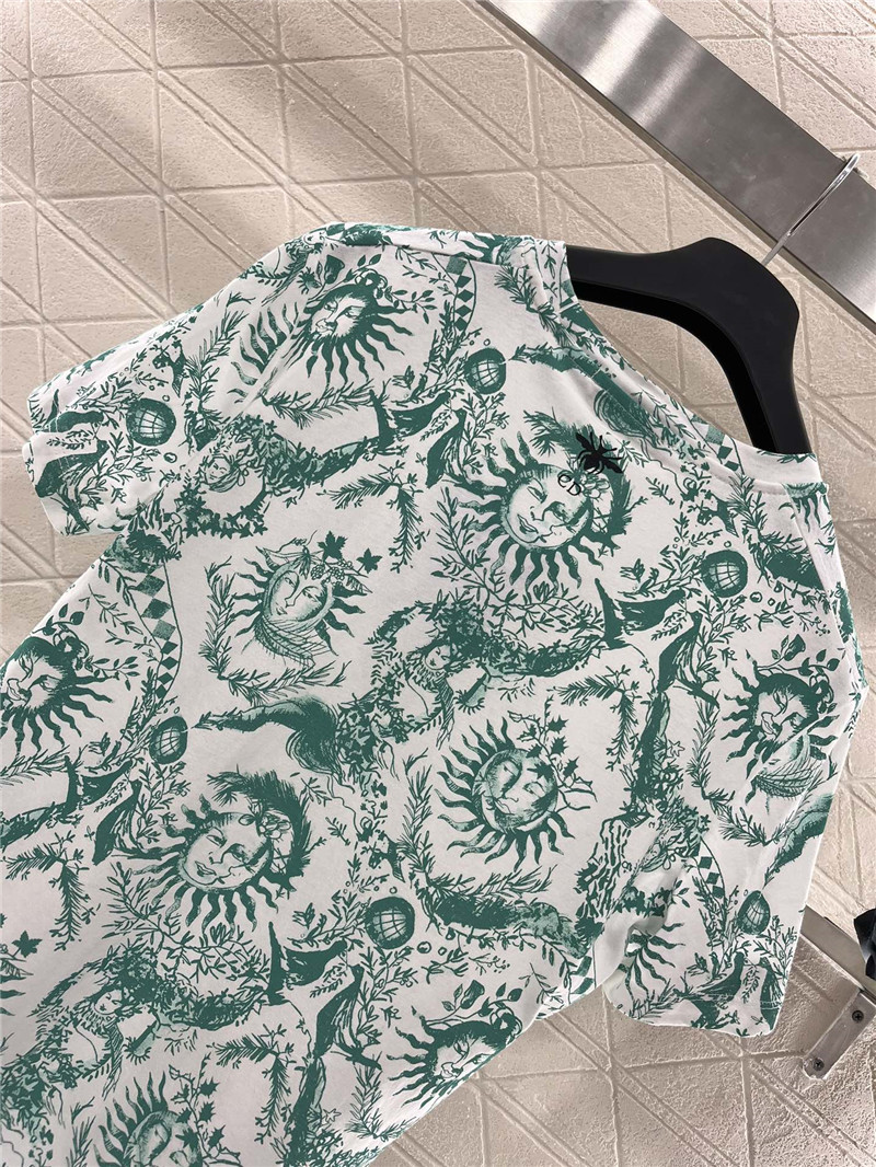 D10r sun print t-shirt replica designer clothes