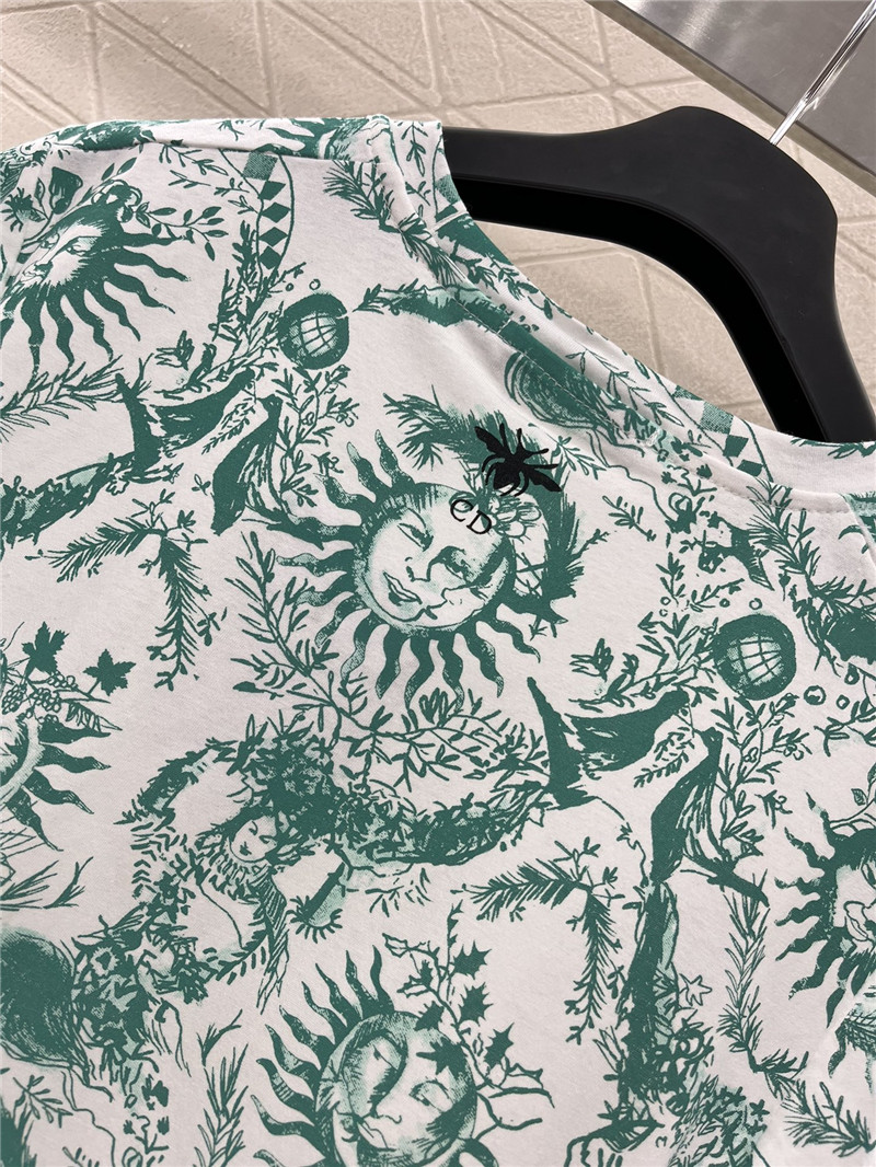 D10r sun print t-shirt replica designer clothes