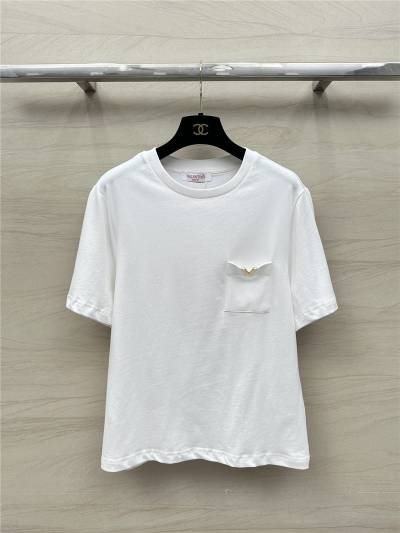 valentino V logo cotton short sleeve T-shirt replica d&g clothing