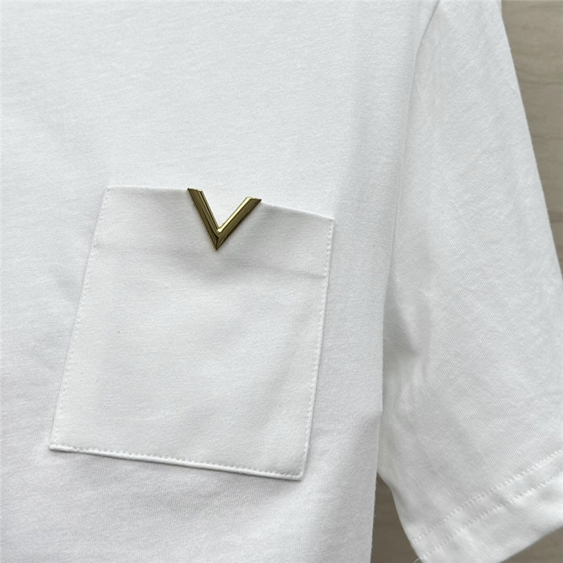 Va1e*ntin0 v logo cotton short sleeve t-shirt replica d&g clothing