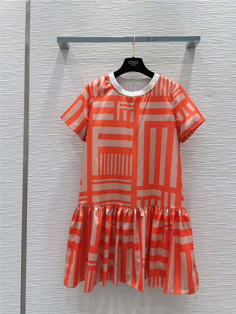 Fendi summer print series dress replica d&g clothing