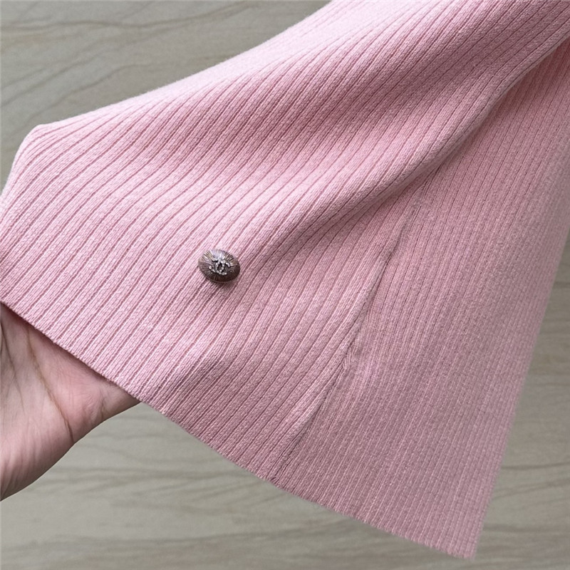 Ch**el polo collar waist knitted small vest replica clothes