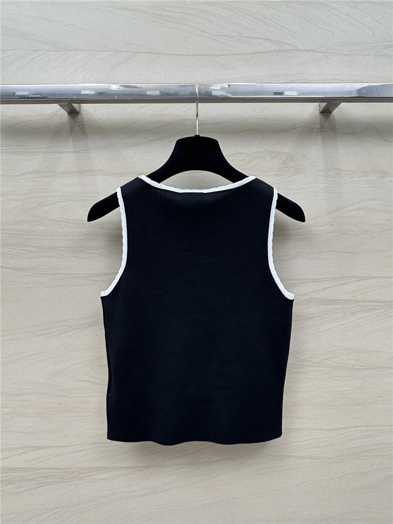 ch**el hot D1am0nd hem knitted vest top replica clothing