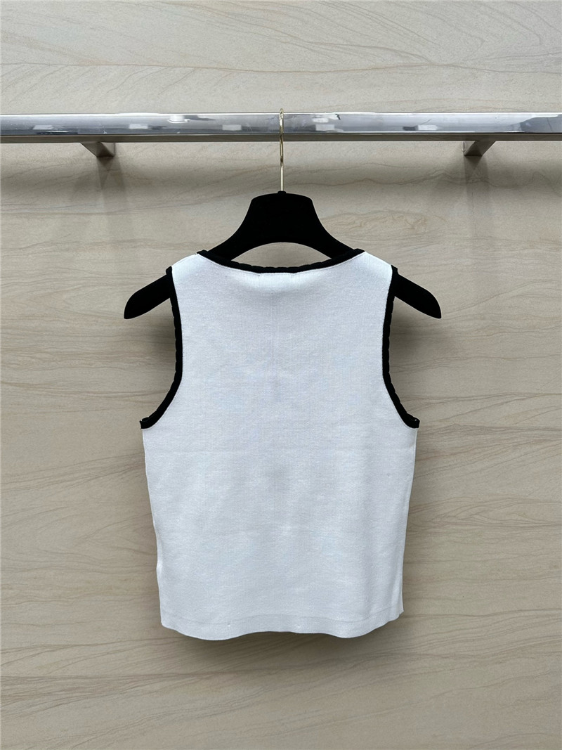 ch**el hot D1am0nd hem knitted vest top replica clothing