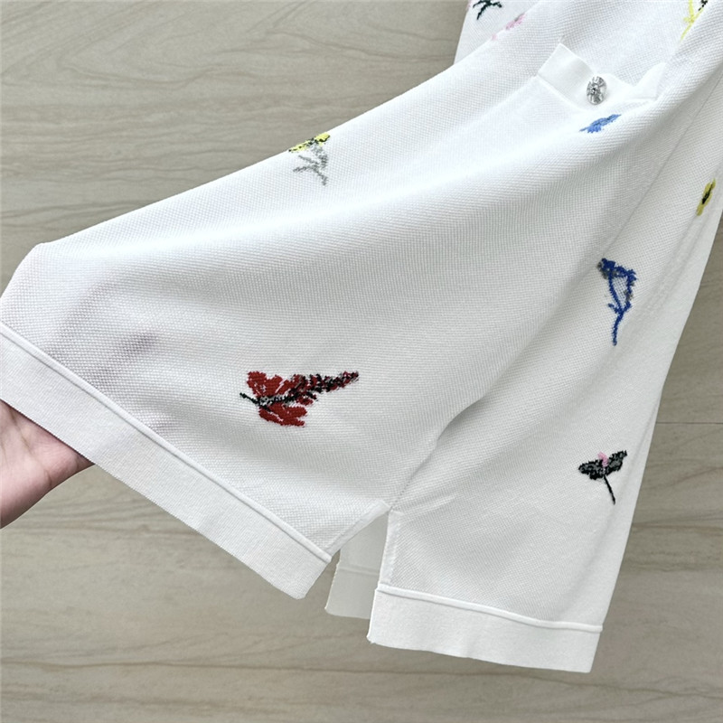 Ch**el intarsia embroidery polo dress replica clothing