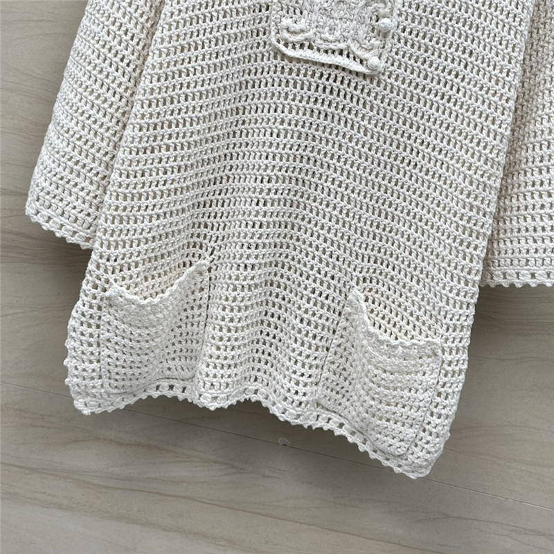 Celine Hollow Crochet Knitted Top