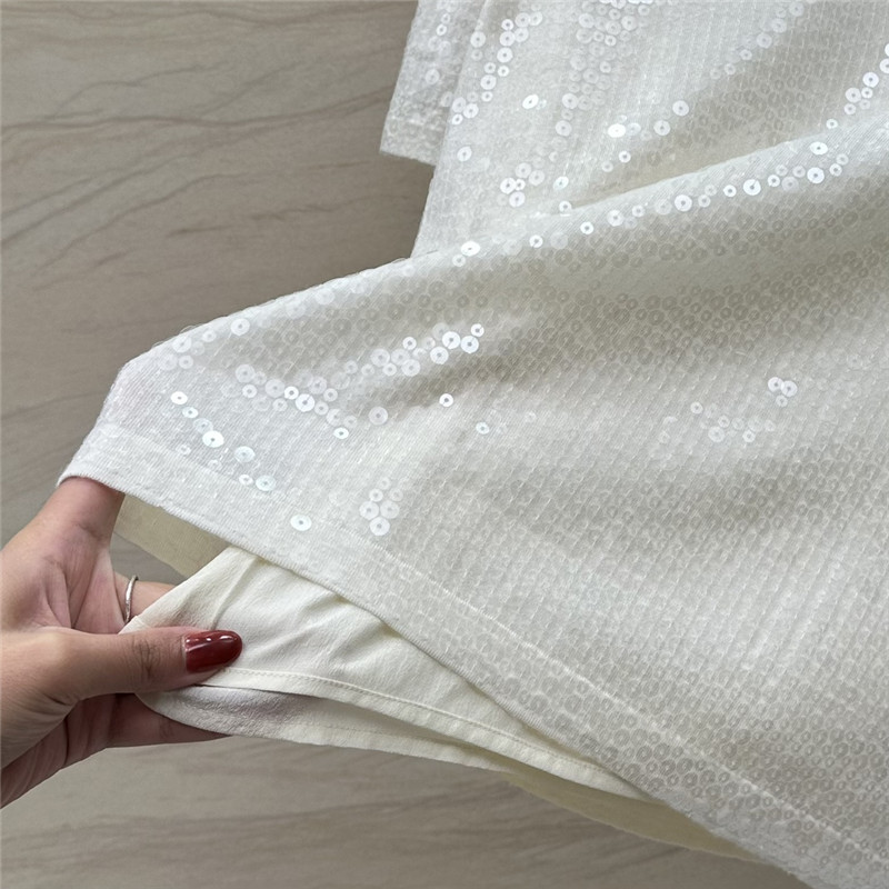 BC sequined silk wool polo top replica d&g clothing