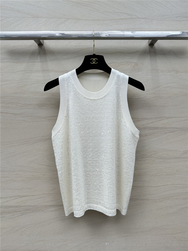 BC sequined silk vest top replica designer clothes