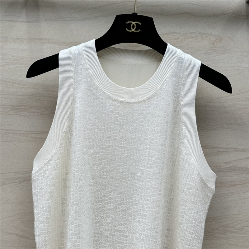 BC sequined silk vest top replica designer clothes