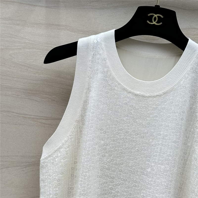 BC sequined silk vest top replica designer clothes